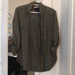 Army Green Button Up